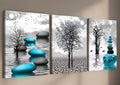 Modern Zen Stone Canvas Set – 3 Pieces
