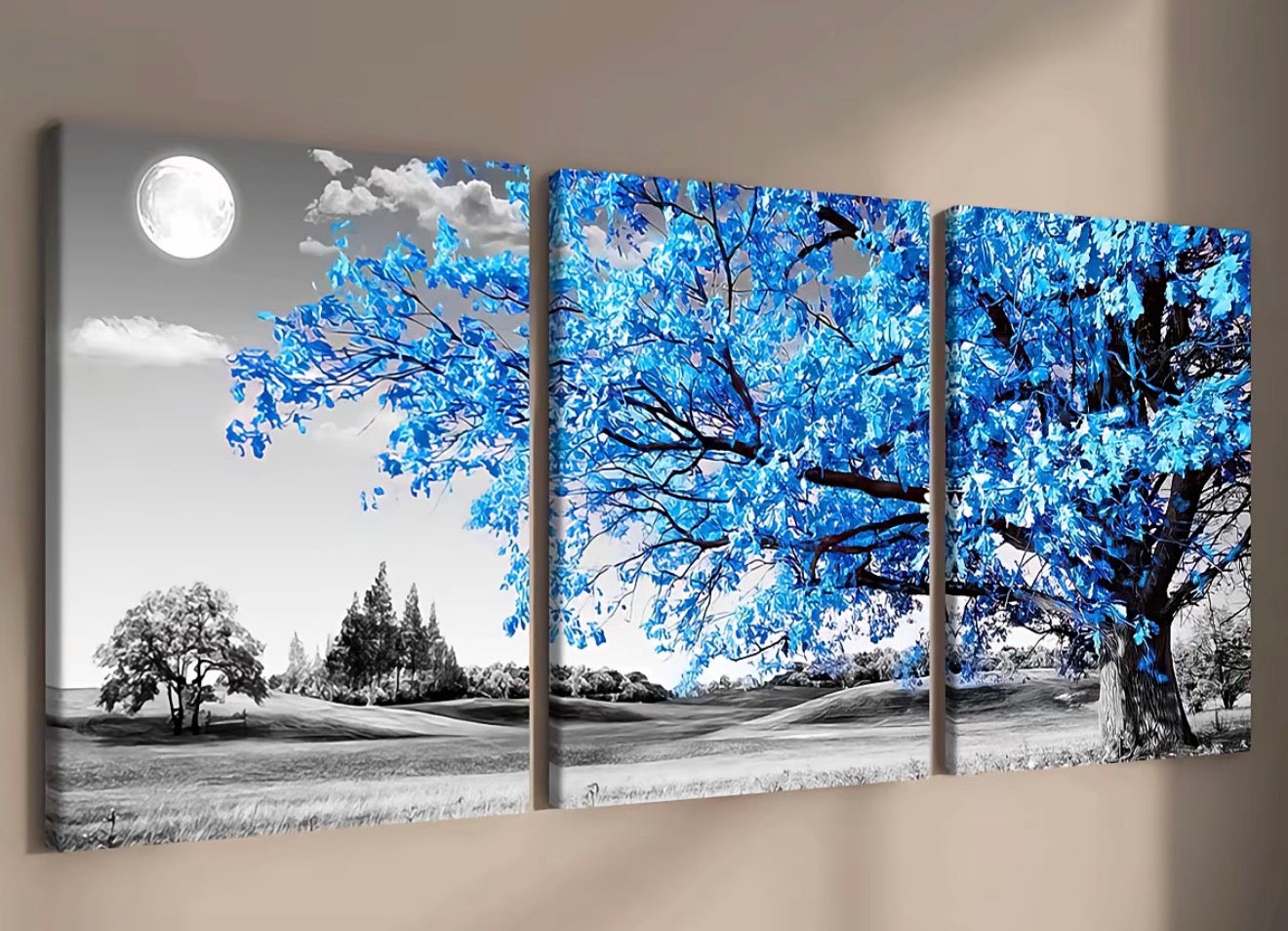 Blue Tree Luxury Wall Art – Set 3