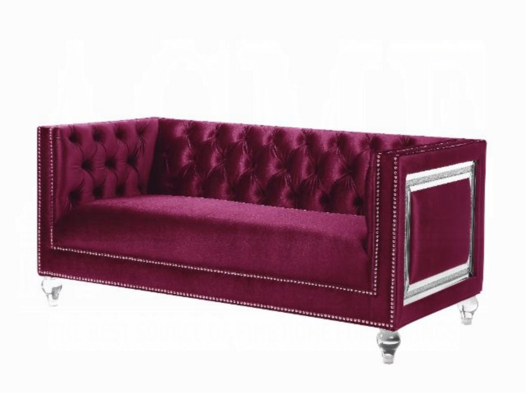 Burgundy Loveseat