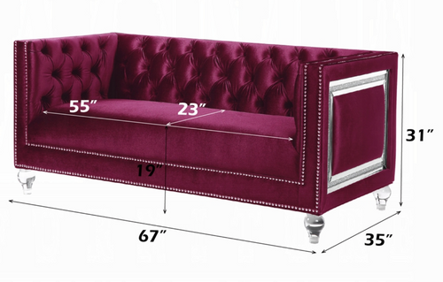 Burgundy Loveseat