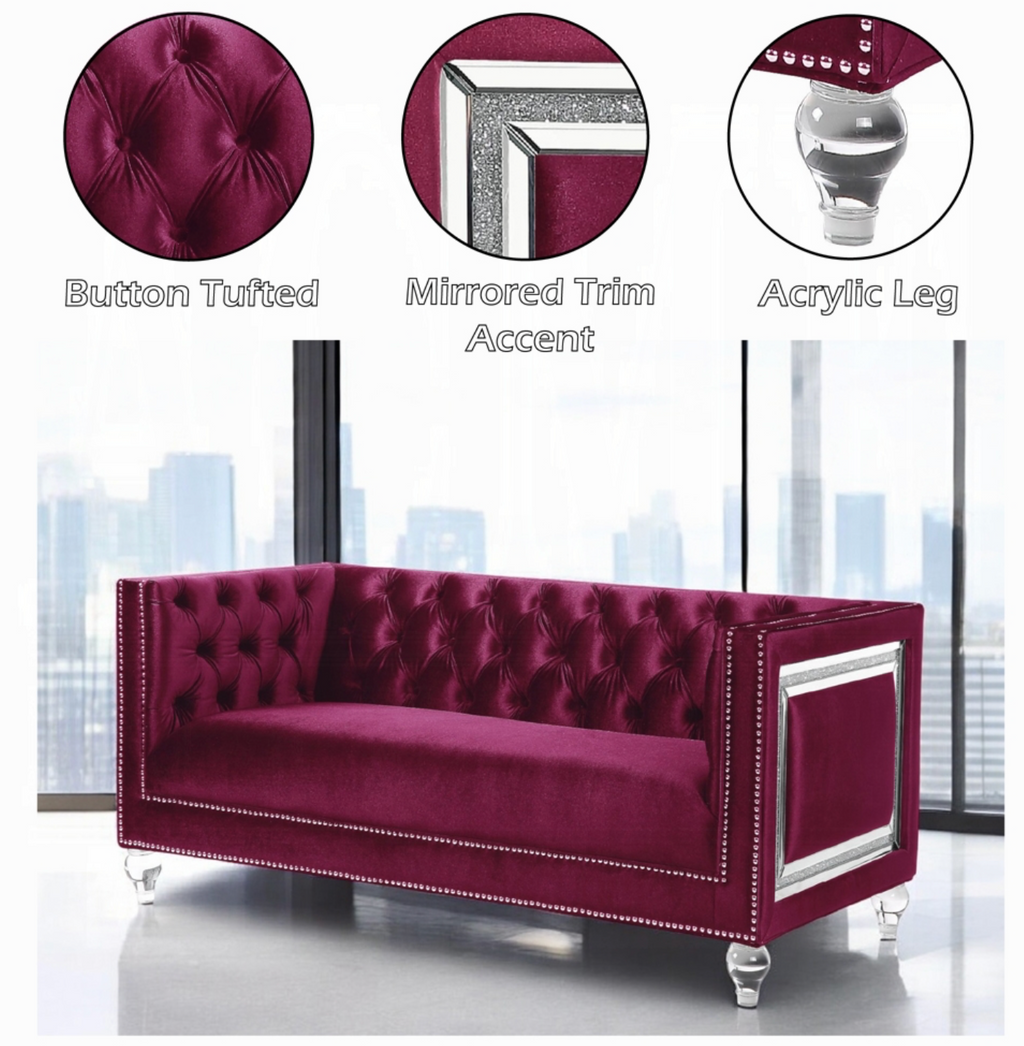 Burgundy Loveseat