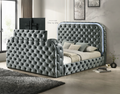 Kana Queen Bed w/LED, Fireplace & TV Stand