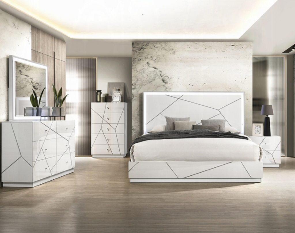 Esther Queen Bed w/LED