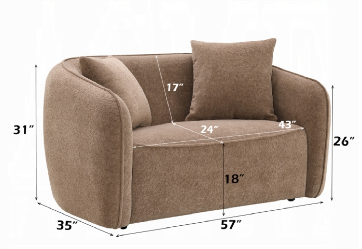 Keith Loveseat w/2 Pillows