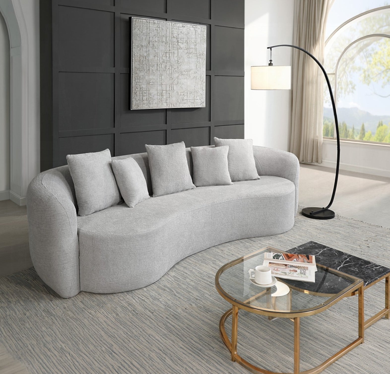 Sofa Curvo Moderno Elegante