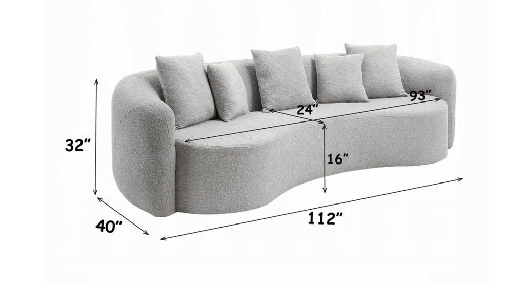 Sofa Curvo Moderno Elegante